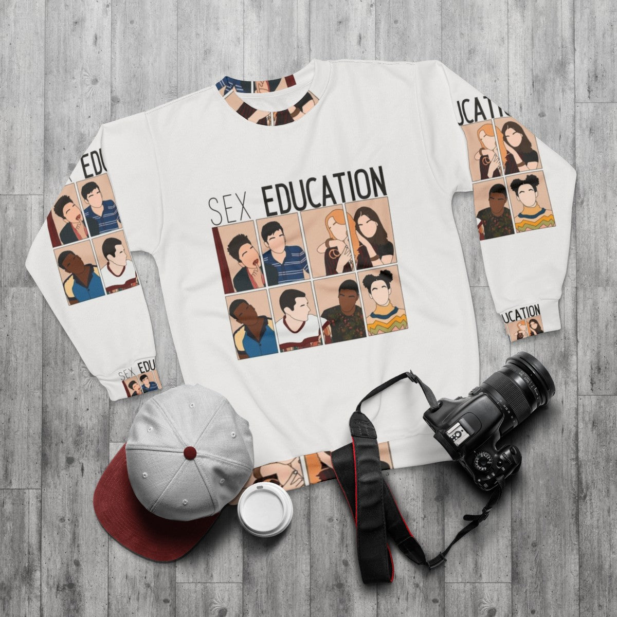 Sex Education Netflix TV Show Cast Sweatshirt - flat lay