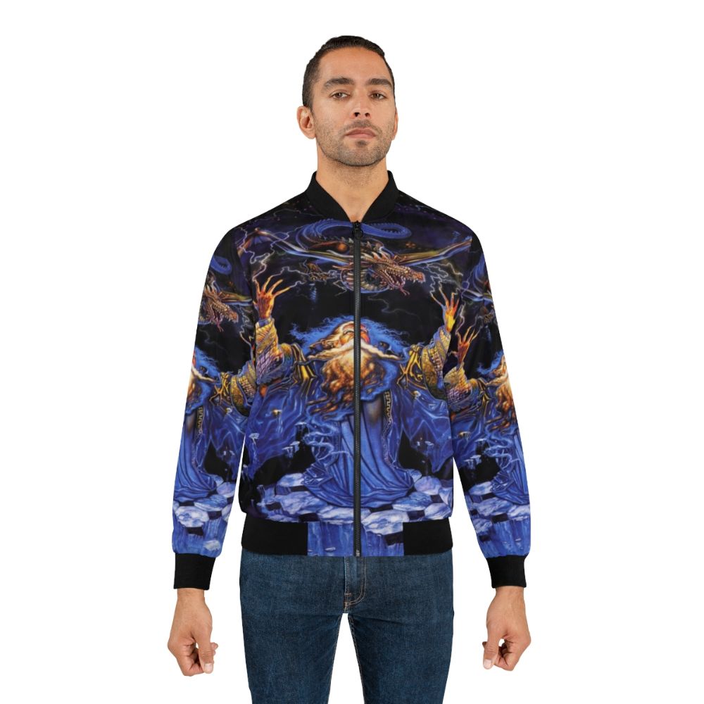 Magical dragon and wizard graphic bomber jacket - Lifestyle