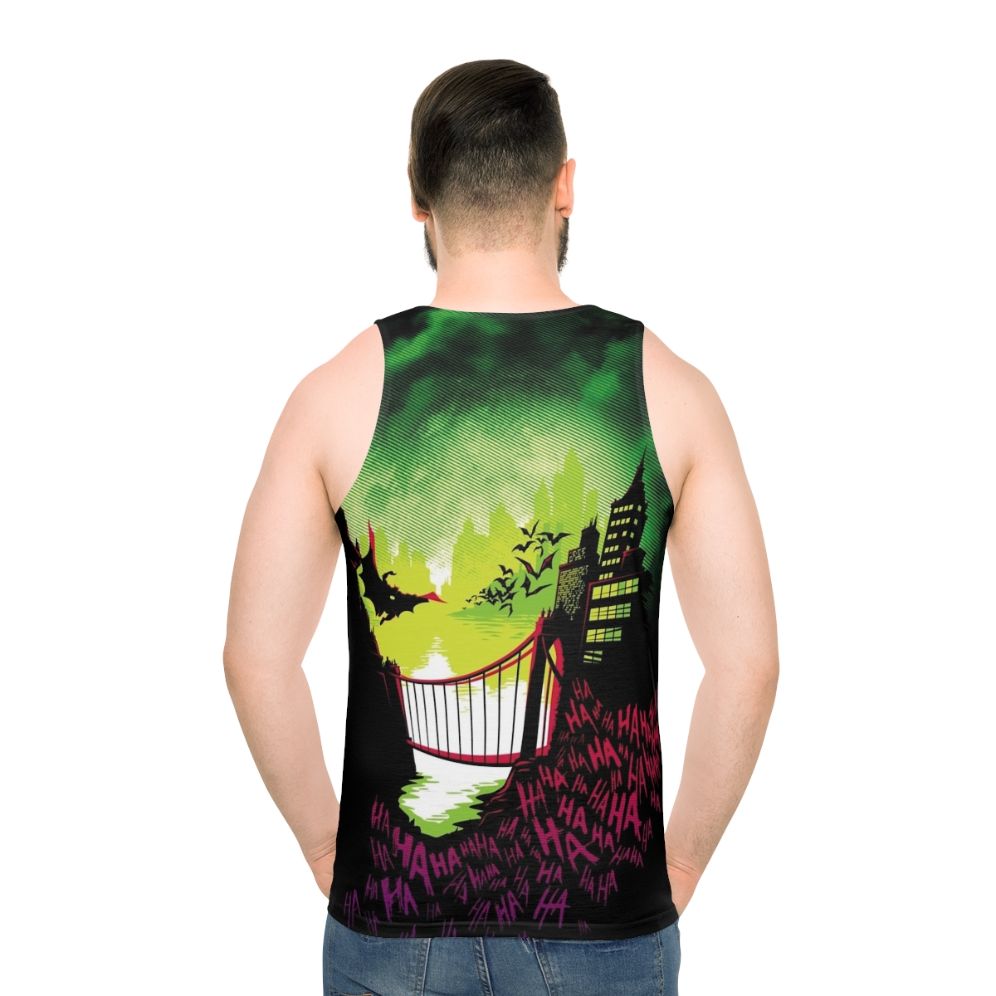 Joker and Batman Comic Book Unisex Tank Top - men back