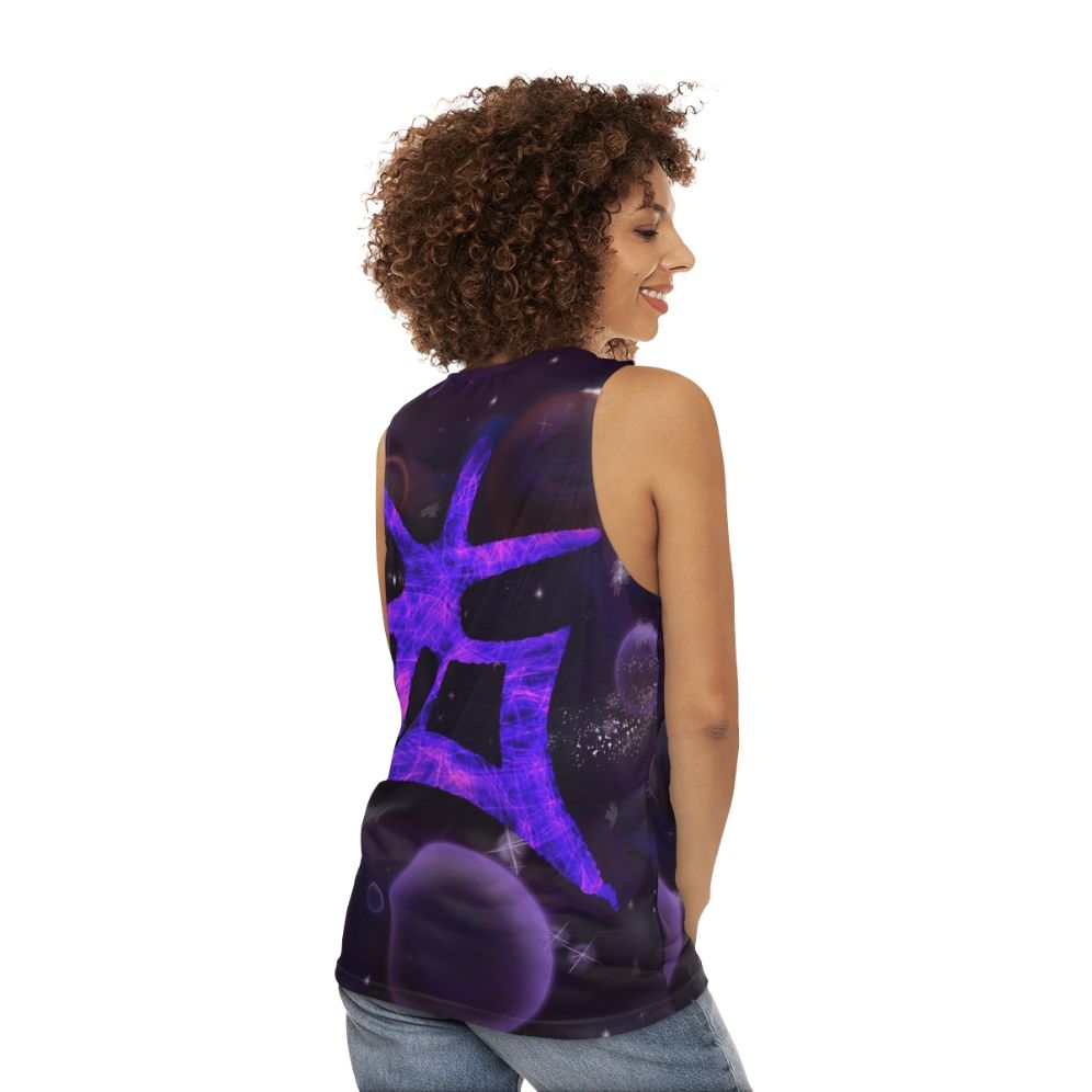 Dark Knight Galaxy Unisex Tank Top - women back