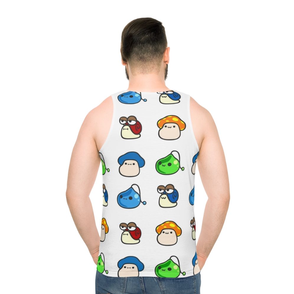 Cute mini maple friends gaming unisex tank top - men back