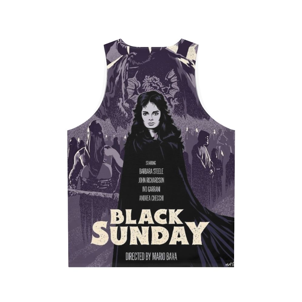 Black Sunday Horror Themed Unisex Tank Top - Back