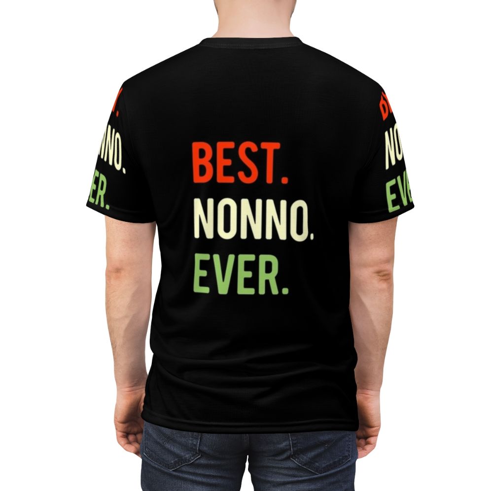 "Best Nonno Ever" Graphic T-Shirt for Grandparent - men back