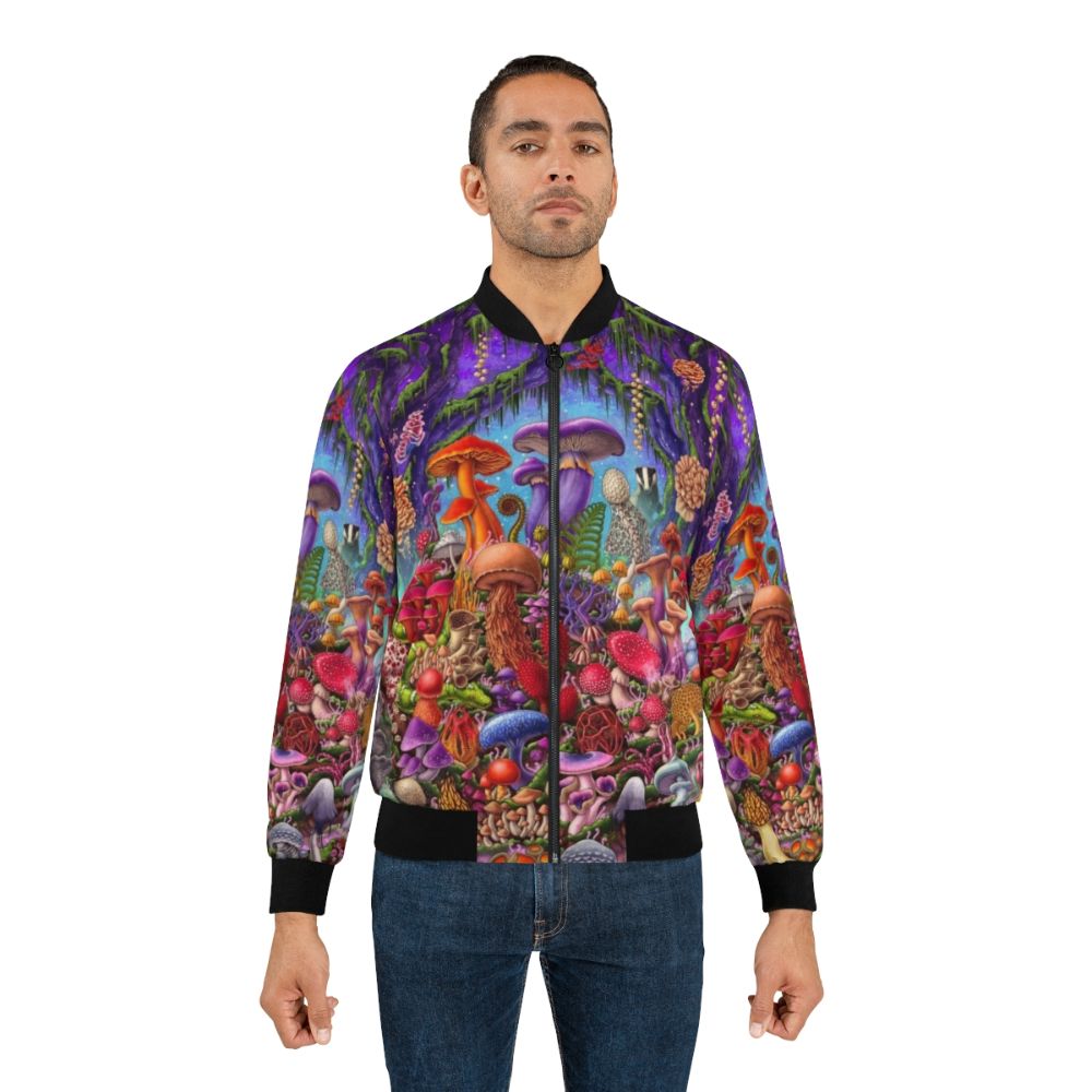 Mushroom forest bomber jacket in original colors - Lifestyle