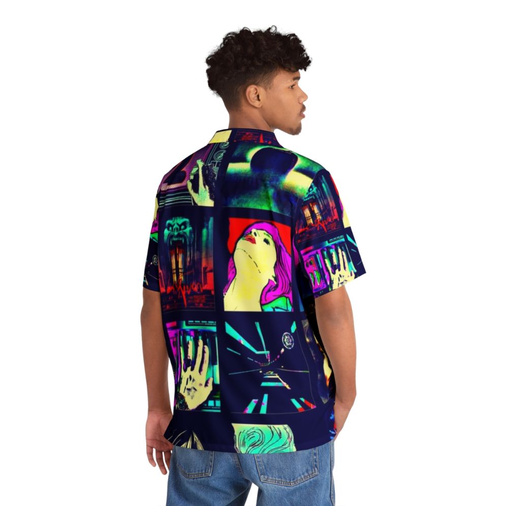 Candy V Chromatics Hawaiian Shirt with Pop Synth and Electro Dance Motifs - People Back