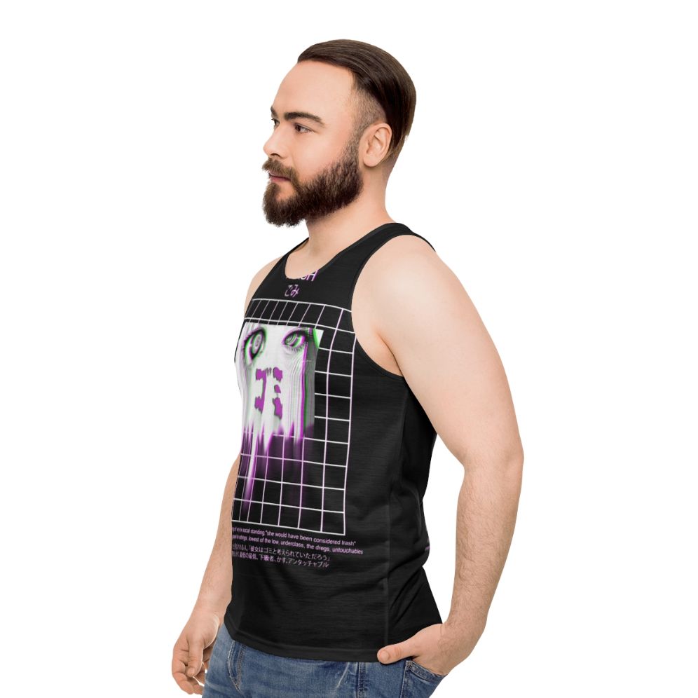 Japanese anime aesthetic unisex tank top - men side