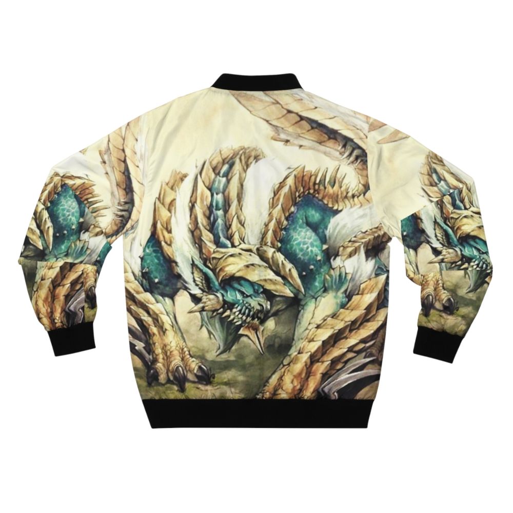 Monster Hunter Zinogre Roaring Thunder Bomber Jacket with Iconic Game Design - Back