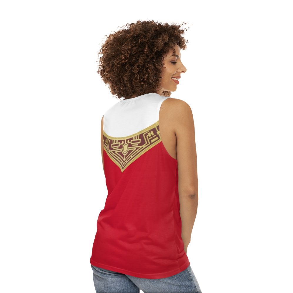 Zeo Red Unisex Tank Top - women back