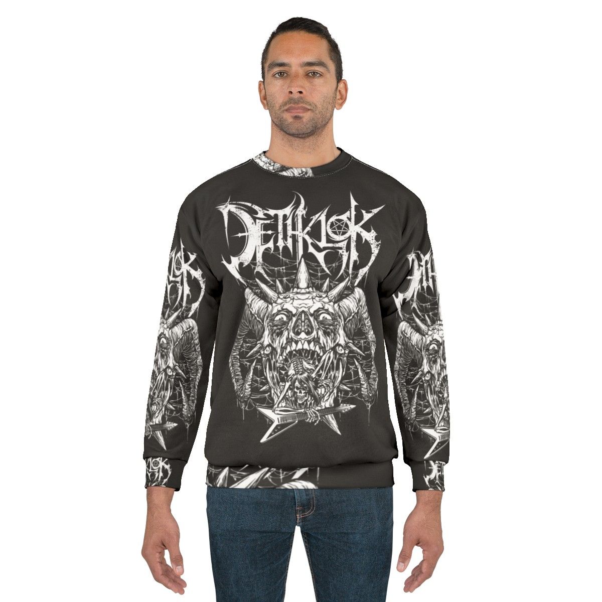 Dethklok Adult Sweatshirt featuring the iconic Dethklok band logo - men