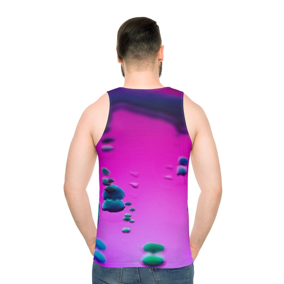 Trippy psychedelic iridescent abstract surreal tank top - men back