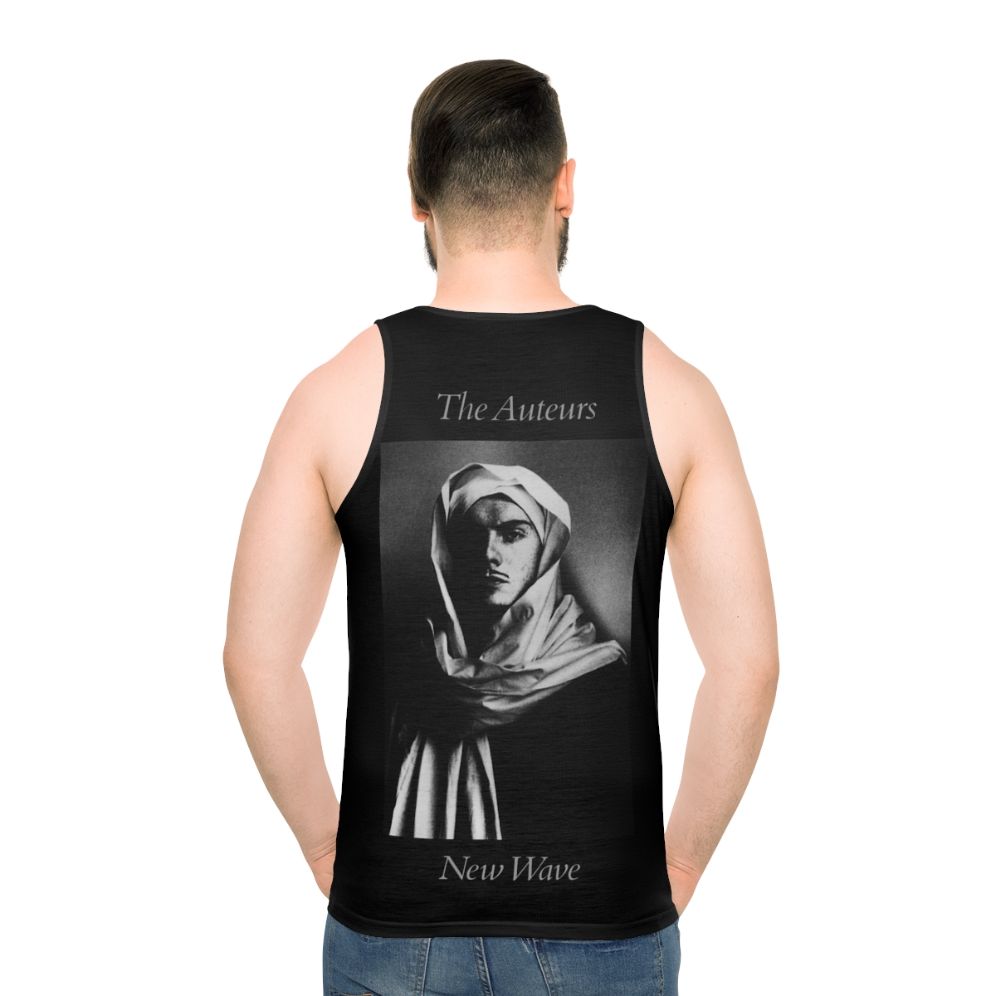 Unisex 90s indie alternative new wave band tank top - men back