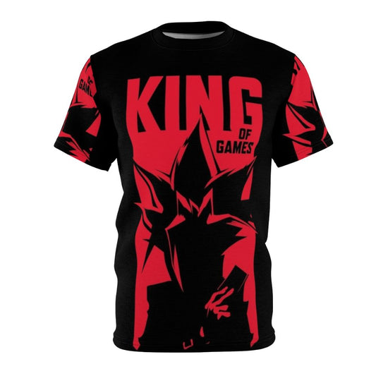 Yugioh-inspired t-shirt featuring iconic characters and symbols from the anime and manga series