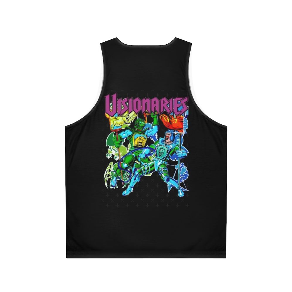 Unisex retro 80s visionaries tank top with trippy psychedelic design - Back