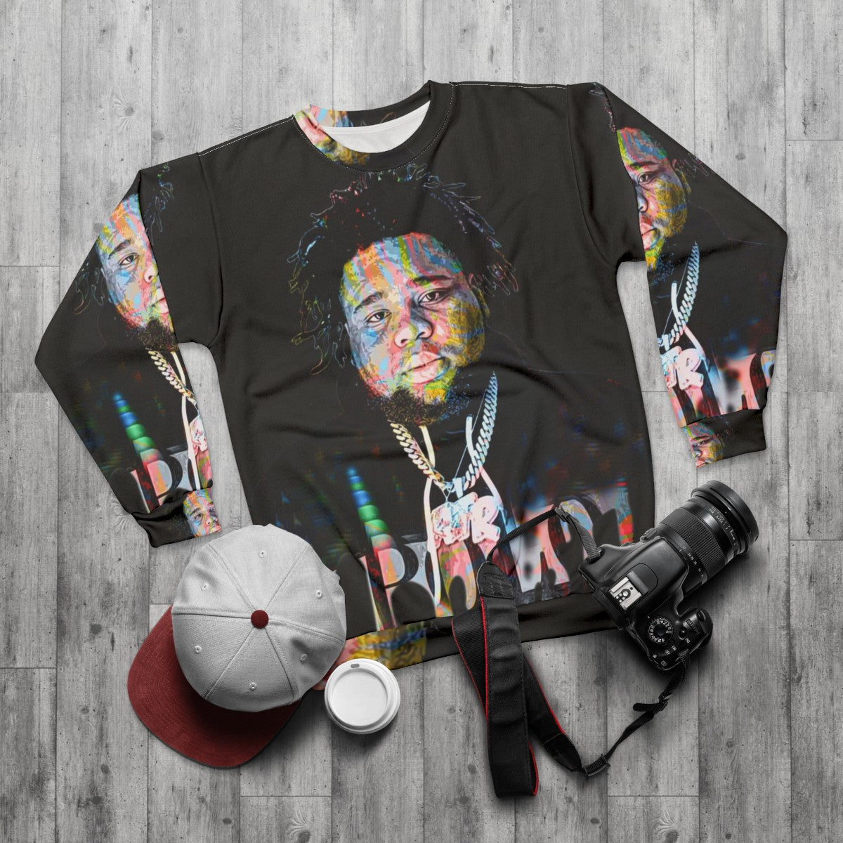 Rod Wave Sweatshirt for Hip Hop and Rap Music Fans - flat lay