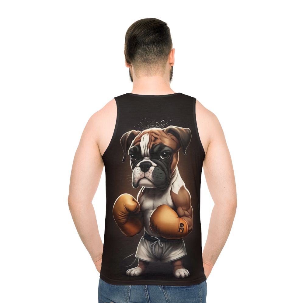 Boxer dog unisex tank top - men back