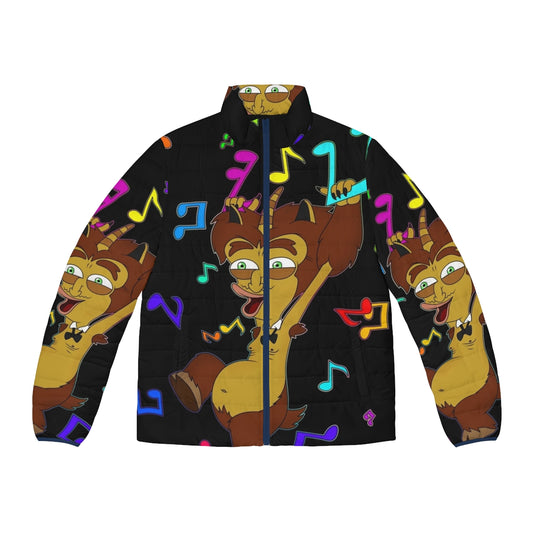 Big Mouth Maury Music Puffer Jacket with hormone monster graphics