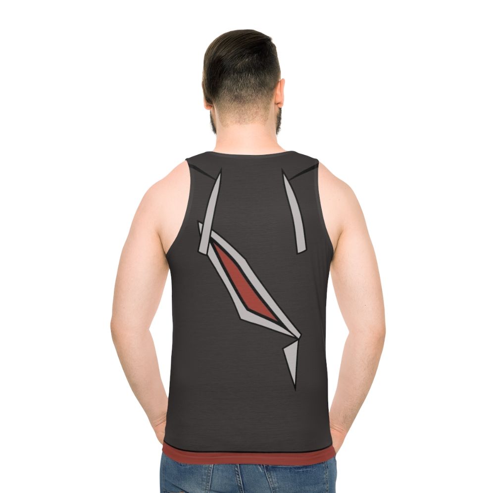 Gladion inspired Pokemon Sun Moon unisex tank top - men back