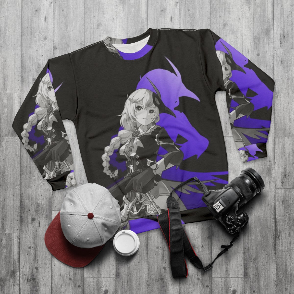 Honkai Impact Kallen Kaslana Six Serenade Sweatshirt - flat lay