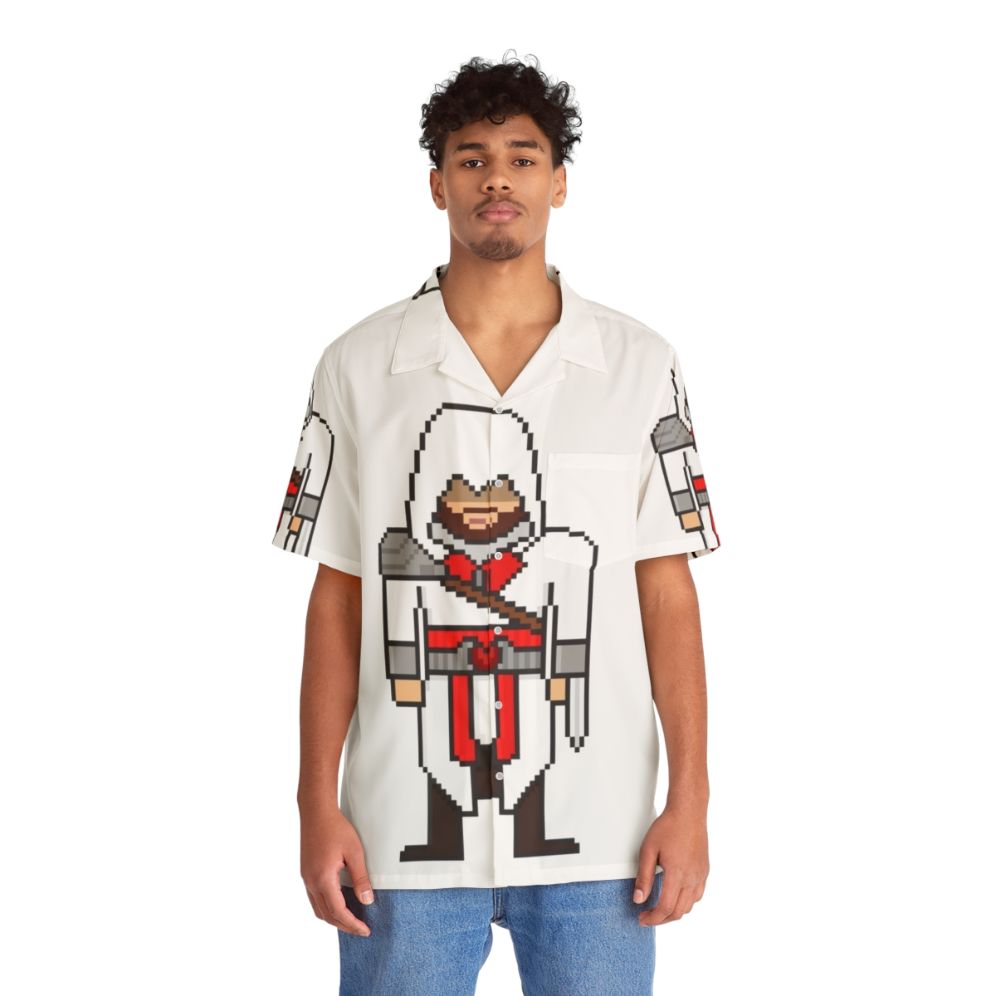 Assassin's Creed Ezio Pixel Hawaiian Shirt - Lifestyle