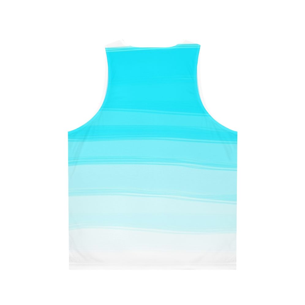 Blue Brushstroke Unisex Tank Top - Back