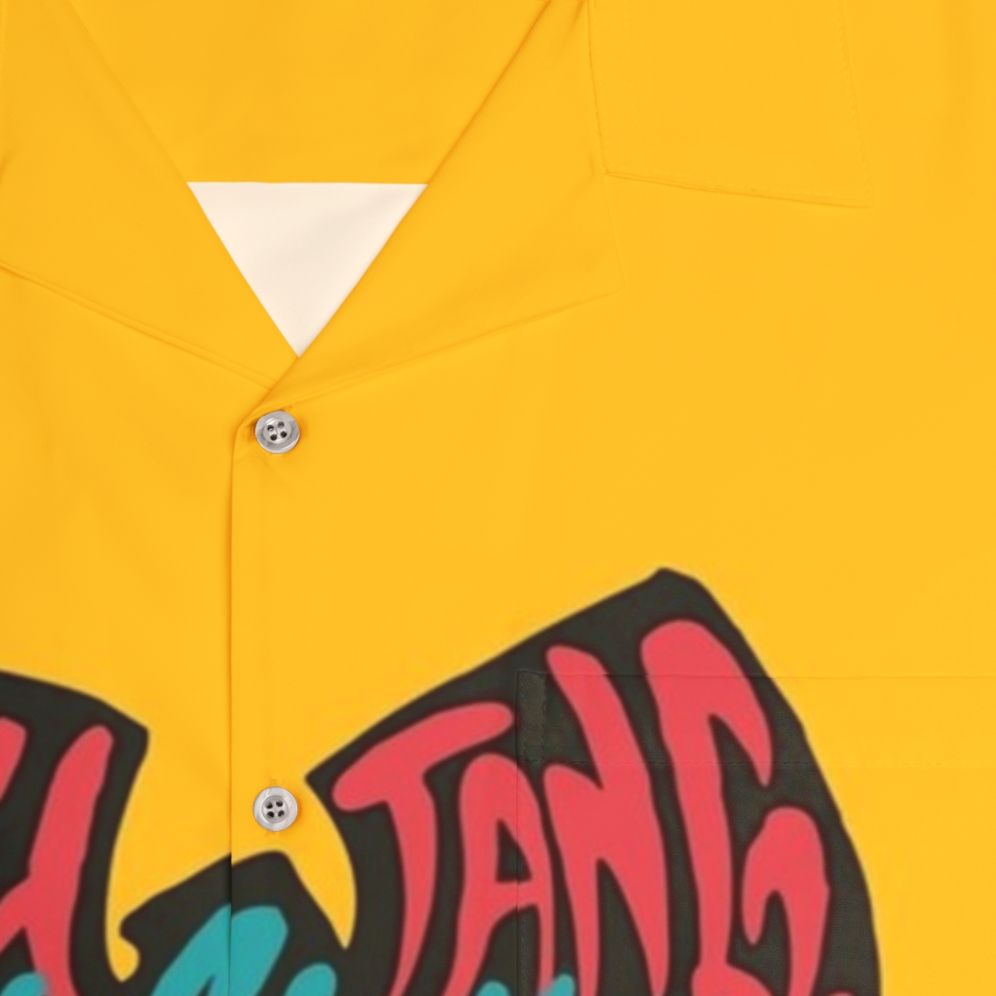 Black Hawaiian shirt with Tang Wu Clan design for children - Detail