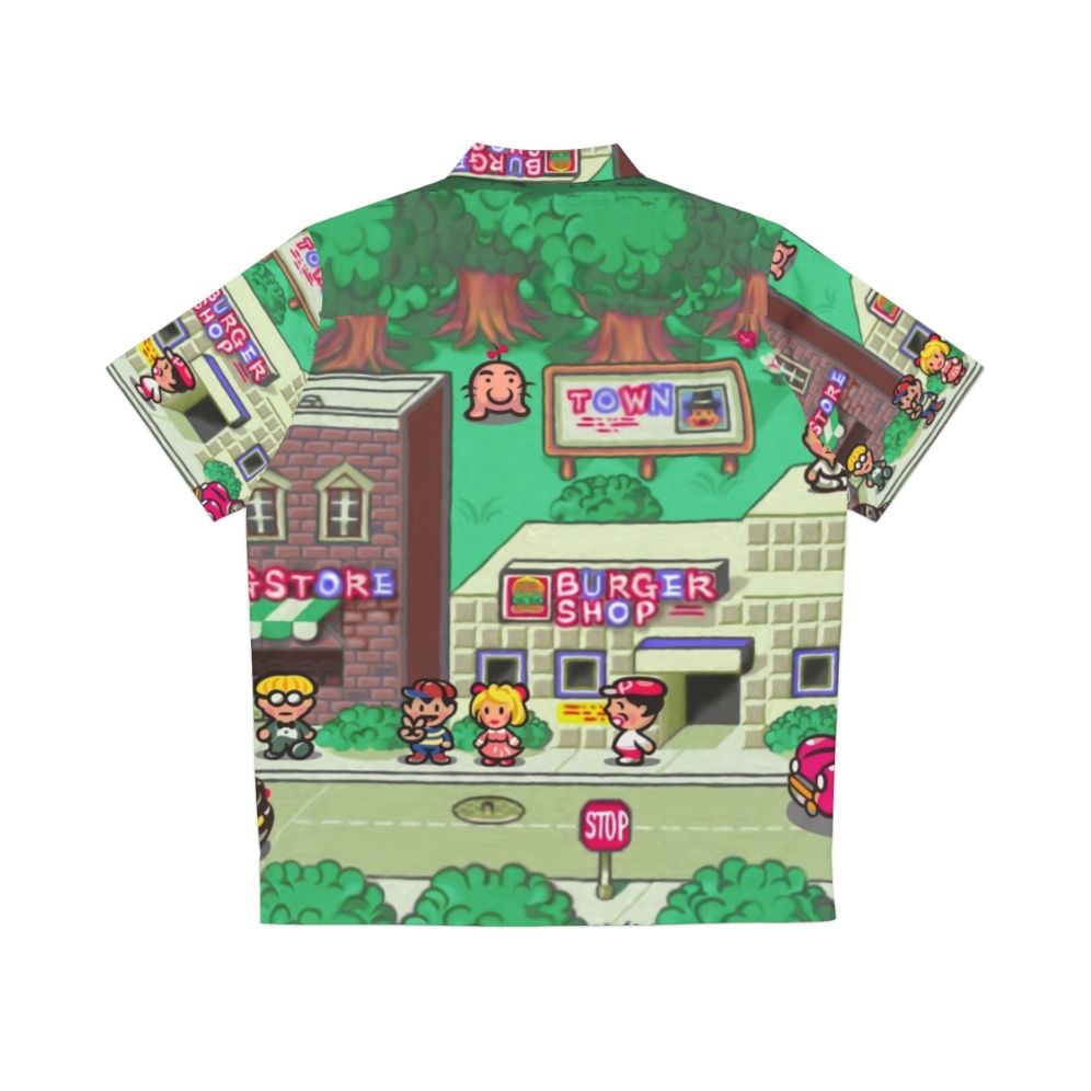 Earthbound Town Hawaiian Shirt with Retro SNES Video Game Inspired Design - Back