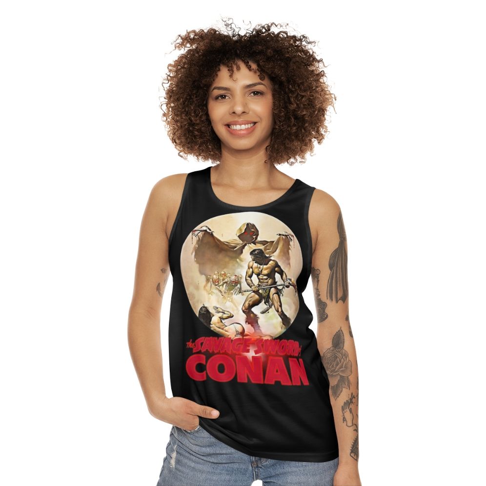 Unisex Conan the Barbarian Sword and Sorcery Tank Top - women