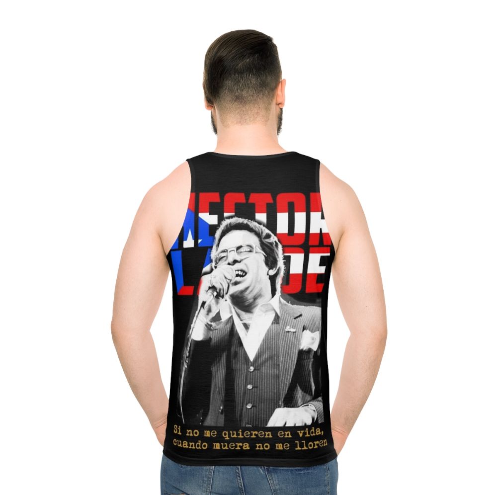 Hector Lavoe Latin Salsa Unisex Tank Top - men back