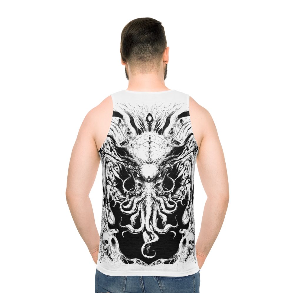 Cthulhu horror unisex tank top - men back