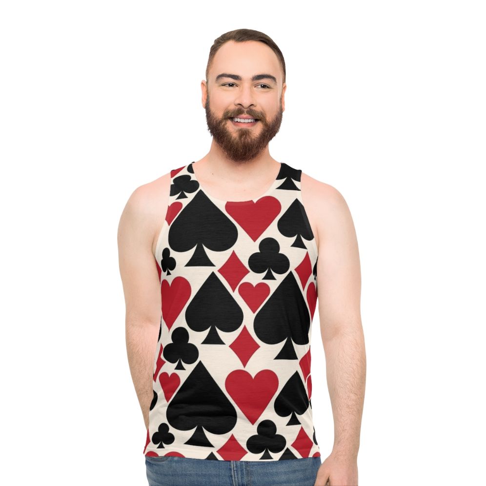 Unisex casino and poker themed tank top - men