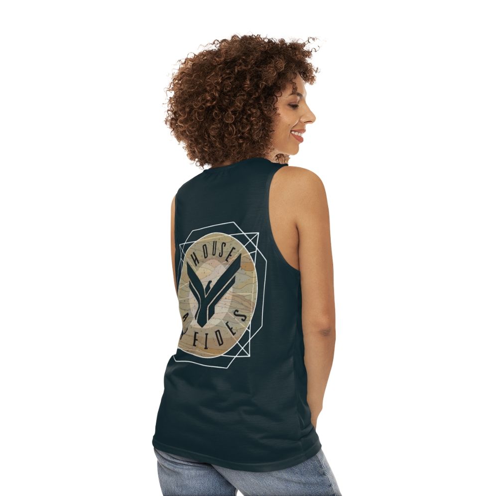 Dune House Atreides Fan Art Unisex Tank Top - women back