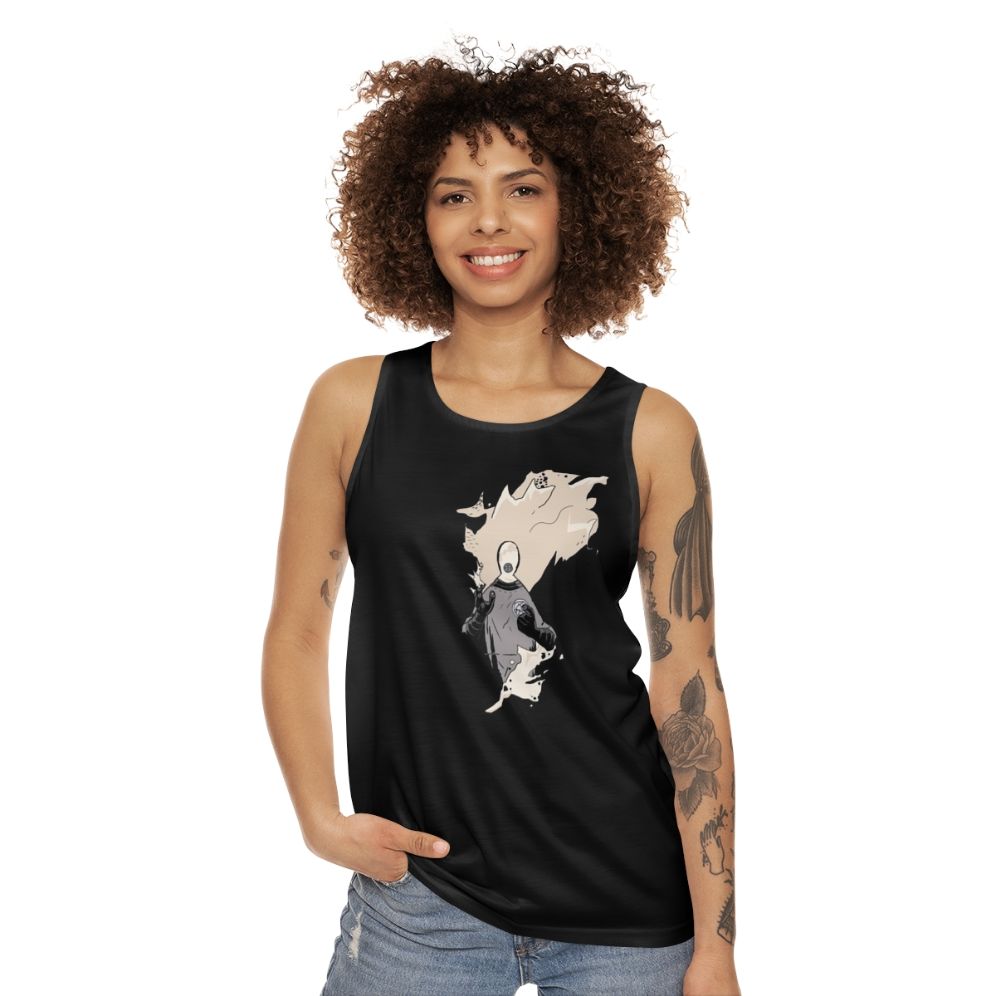 Unisex tank top featuring BPRD character Johann Krauss - women