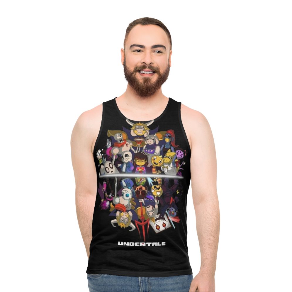 Unisex tank top with Undertale's Sans design - men