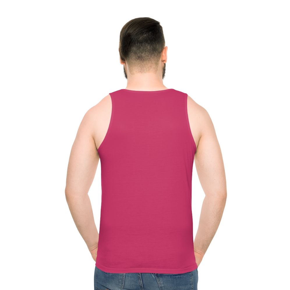 Raspberry Sorbet Unisex Tank Top - men back