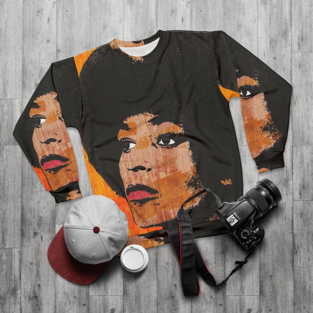 Angela Davis Inspired Activist Sweatshirt - flat lay