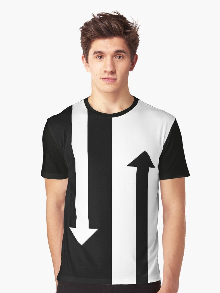 Mod Arrows Graphic T-Shirt with Retro 60s Fashion Design - Men