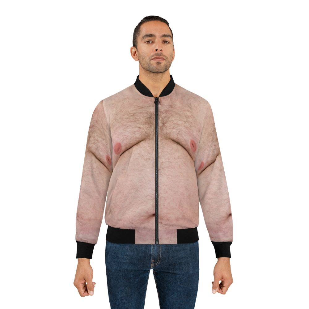 Hairy belly bomber jacket for chubby dads and foodies - Lifestyle