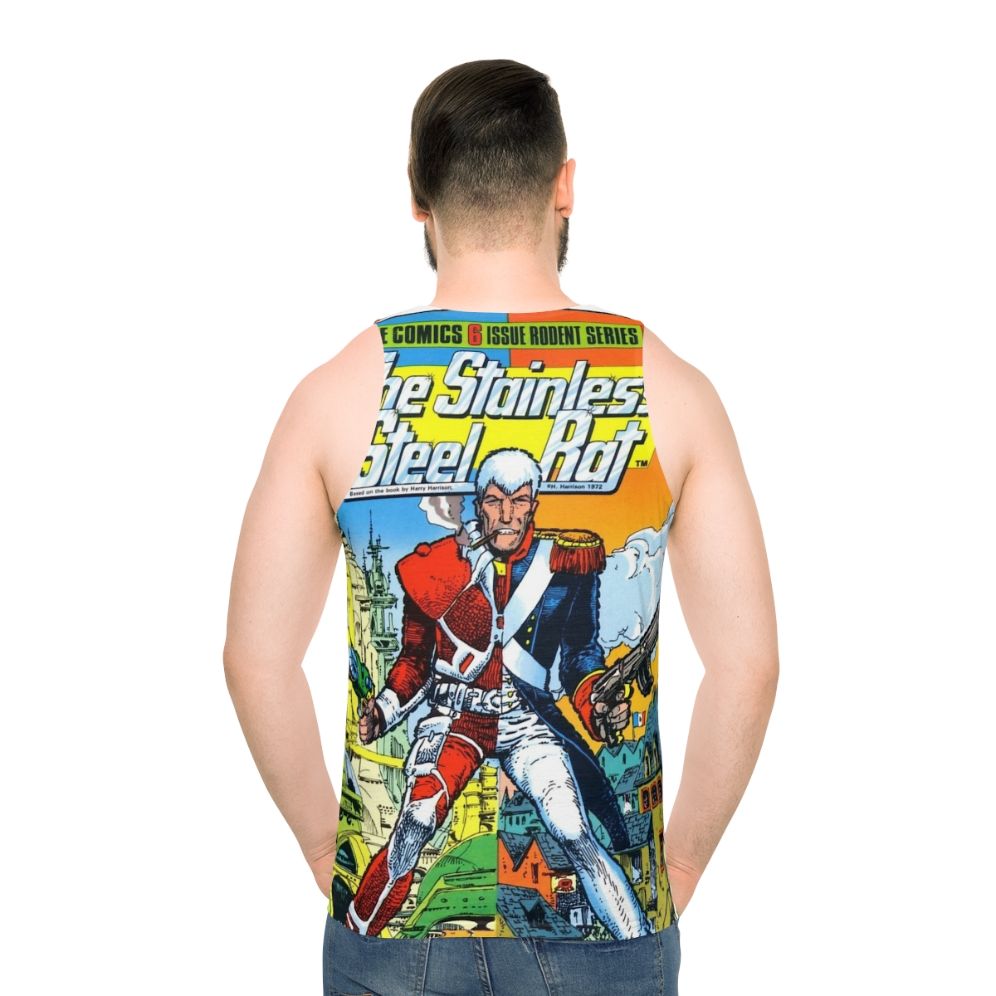 Stainless Steel Rat Unisex Sci-Fi Comic Tank Top - men back