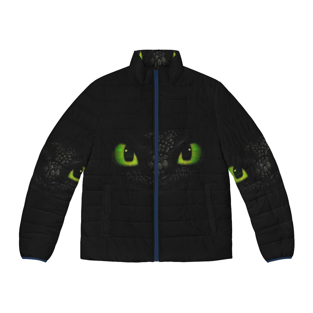 Toothless night fury puffer jacket from How to Train Your Dragon