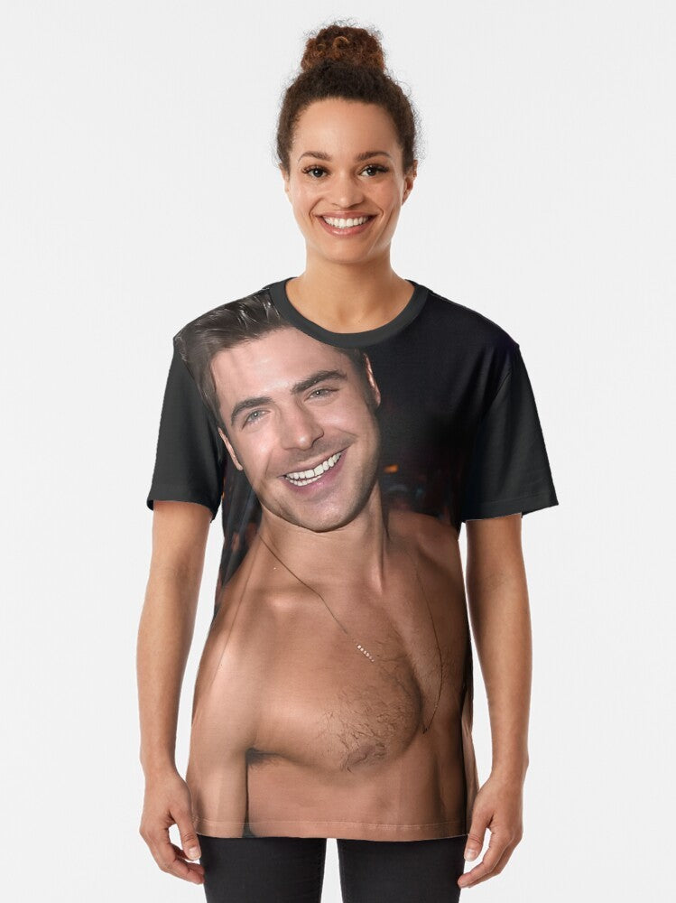 Zac Efron Graphic T-Shirt featuring the popular actor - Women