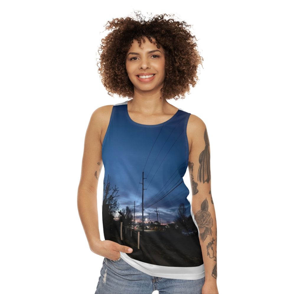 Winter Sunrise Unisex Tank Top - women