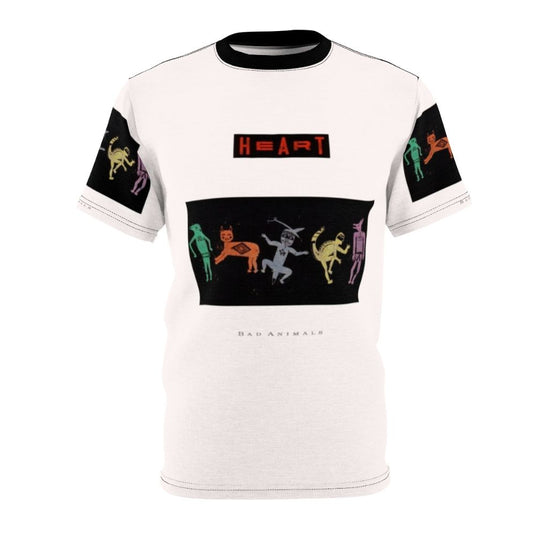 Classic 1987 Heart band inspired t-shirt design featuring their logo and album cover