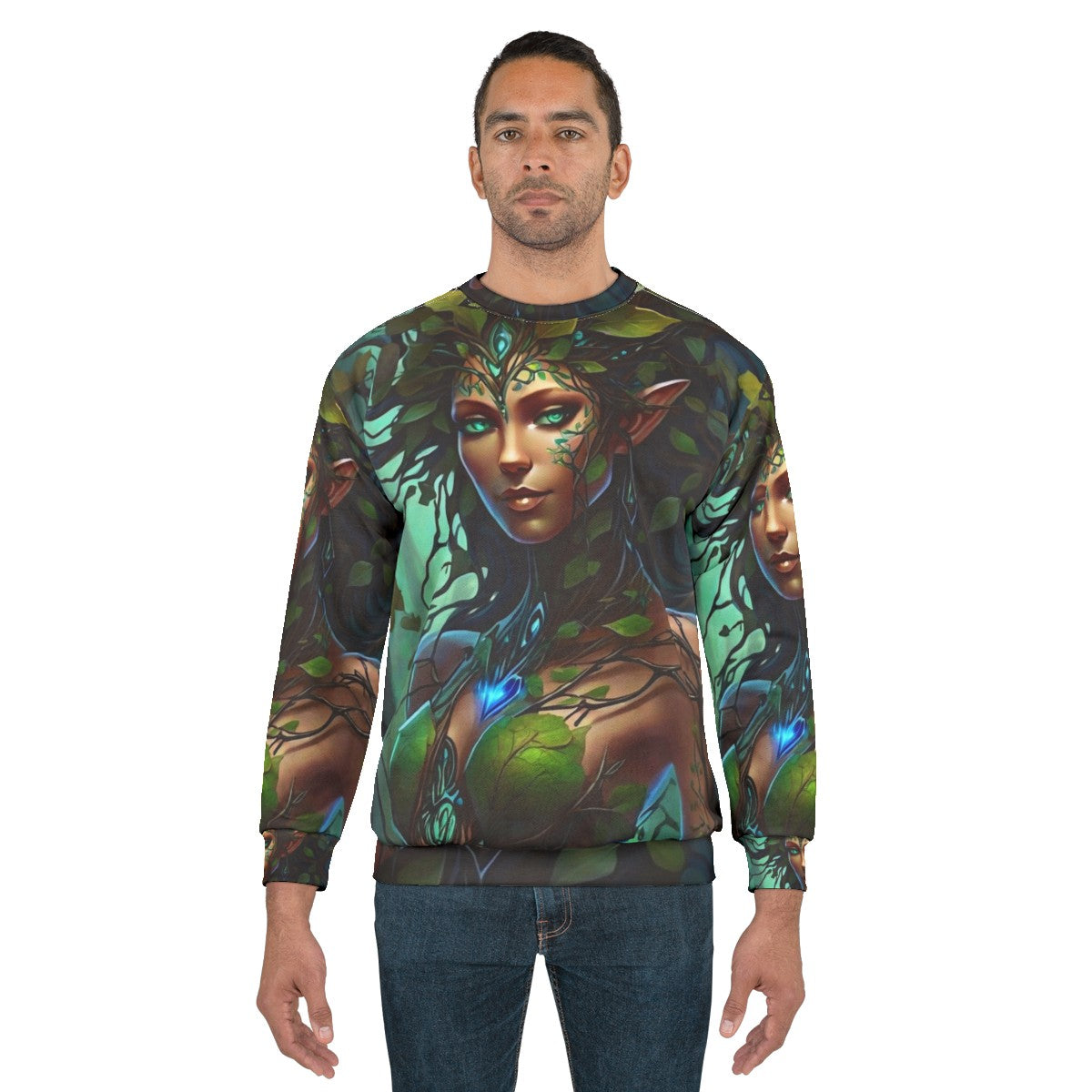 Forest nymph dryad inspired cozy sweatshirt - men