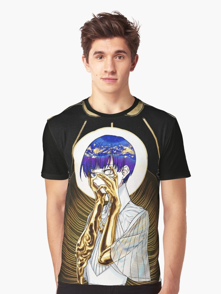 Phosphophyllite graphic t-shirt featuring the character from the anime Houseki no Kuni - Men