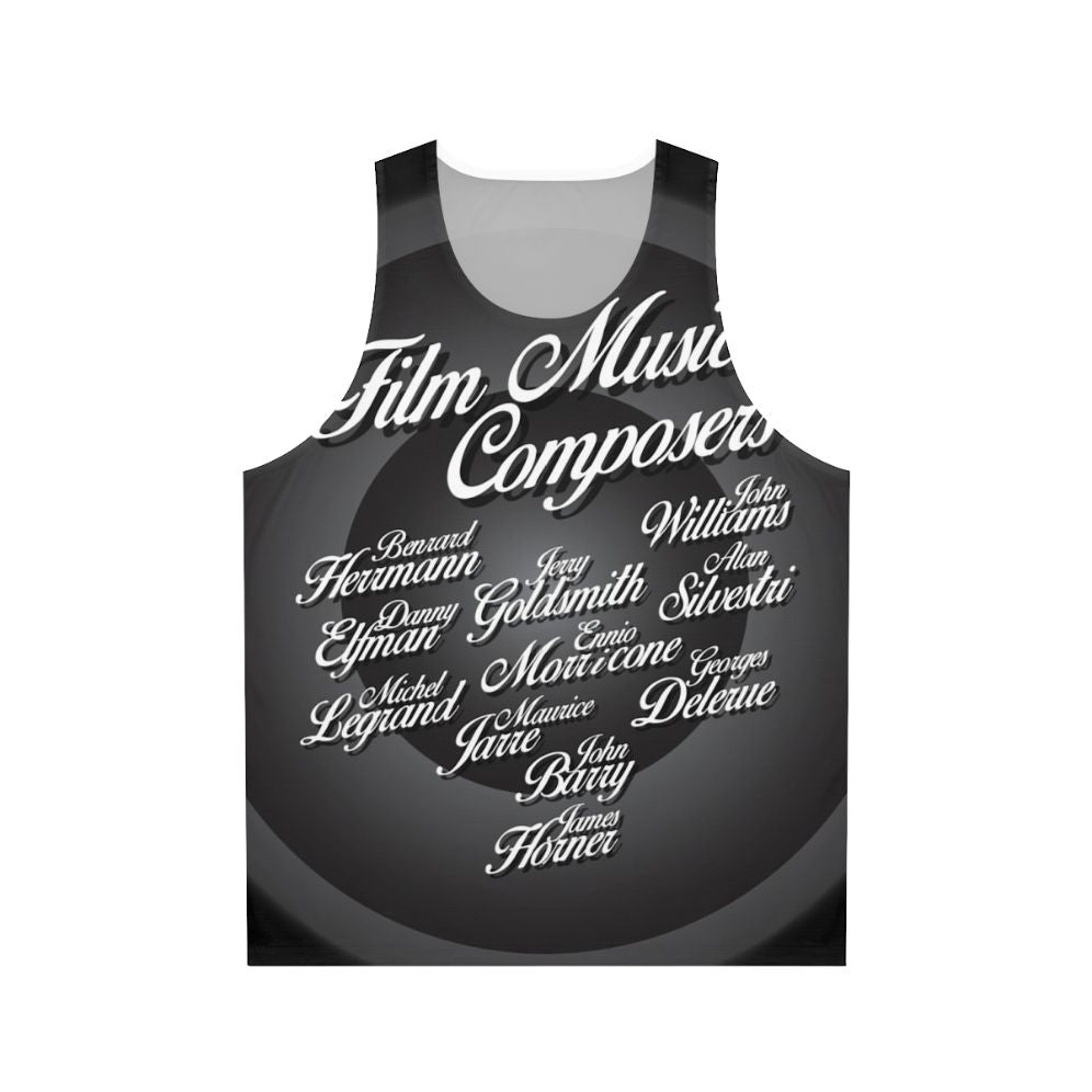 Unisex tank top featuring movie music composers