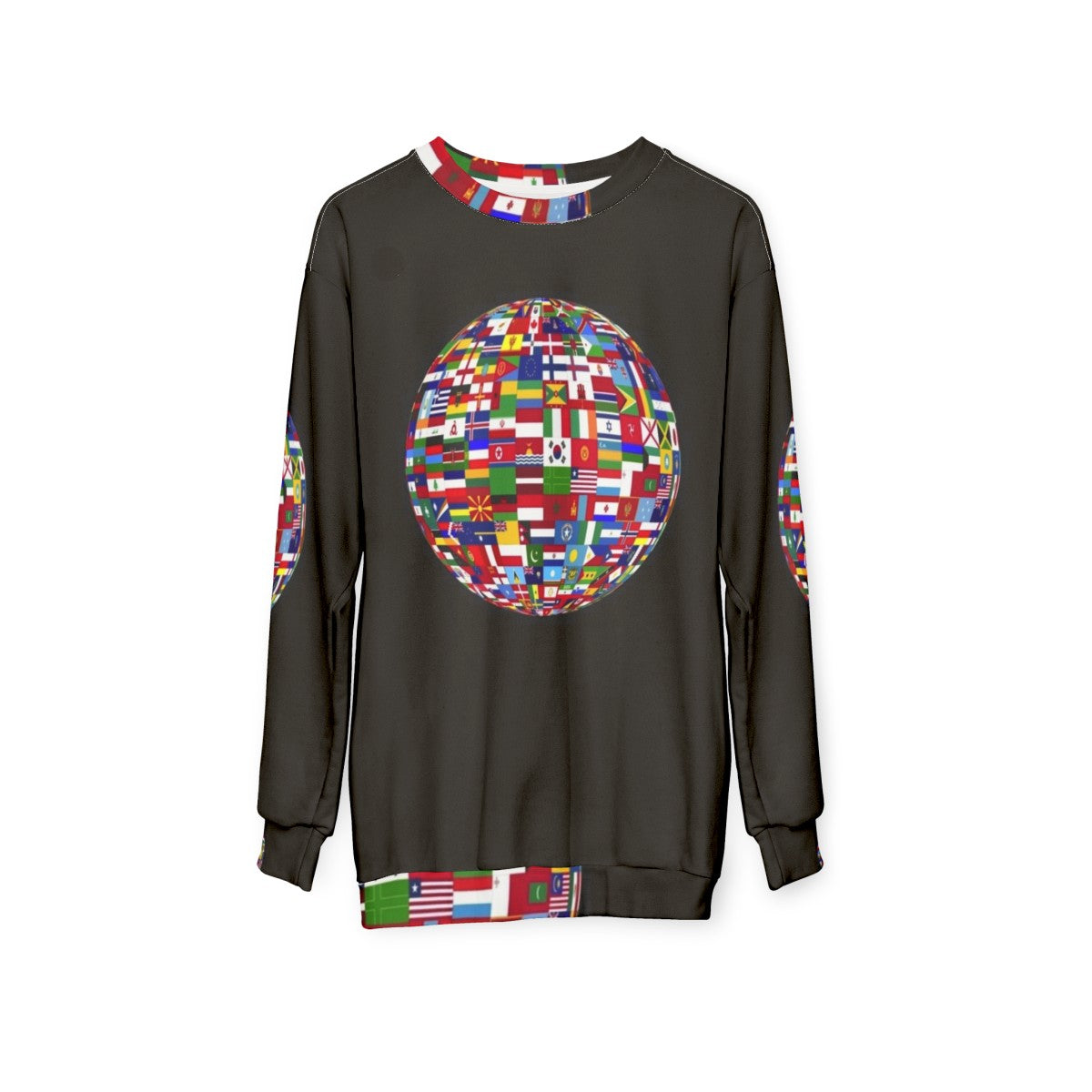 One Globe Sweatshirt - Celebrate our shared humanity and environmental responsibility - hanging