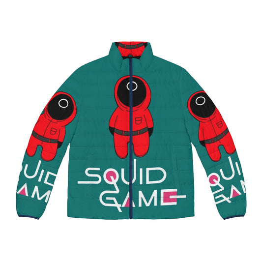 Squid Game Collection Puffer Jacket in pink guard uniform style