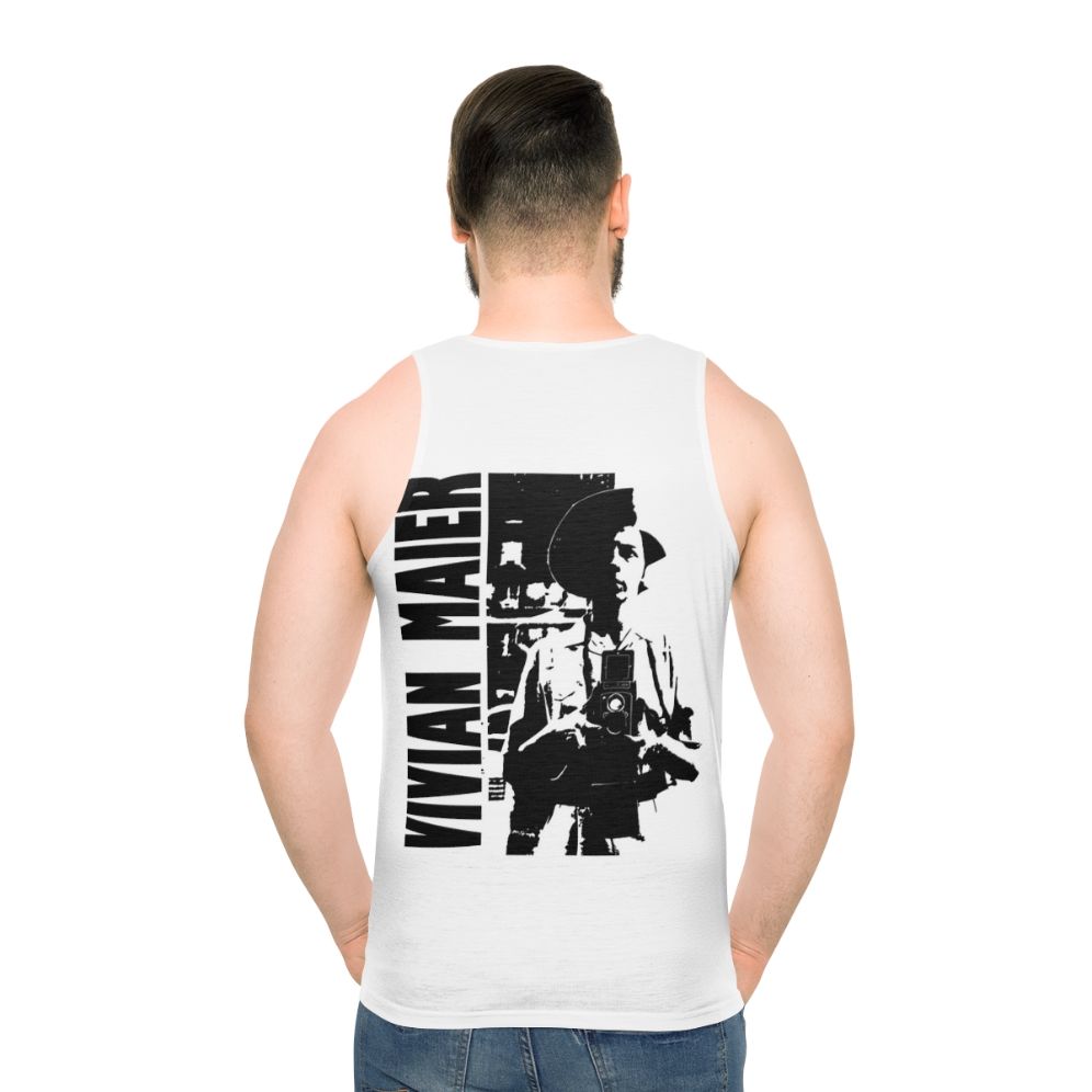 Vivian Maier inspired unisex tank top - men back