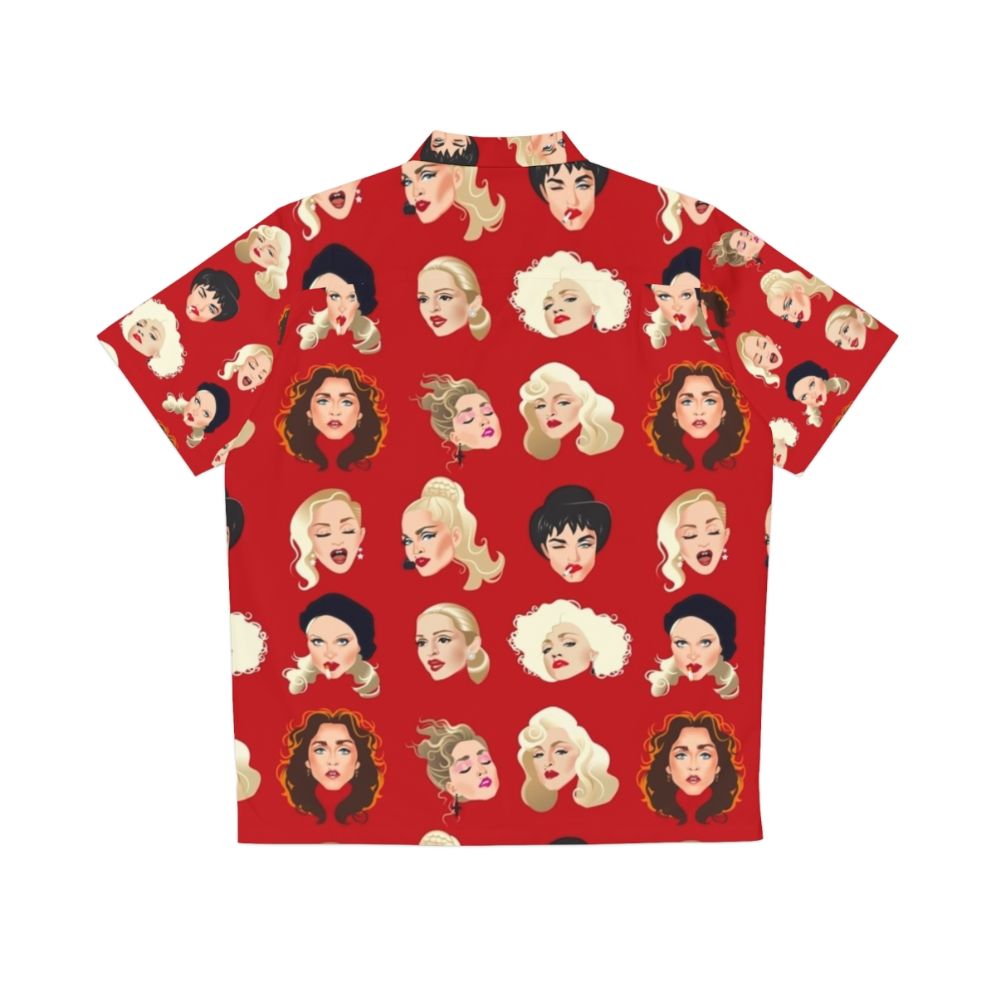 Faces of Madge Hawaiian Shirt featuring Alejandro Mogolloart's music diva artwork - Back