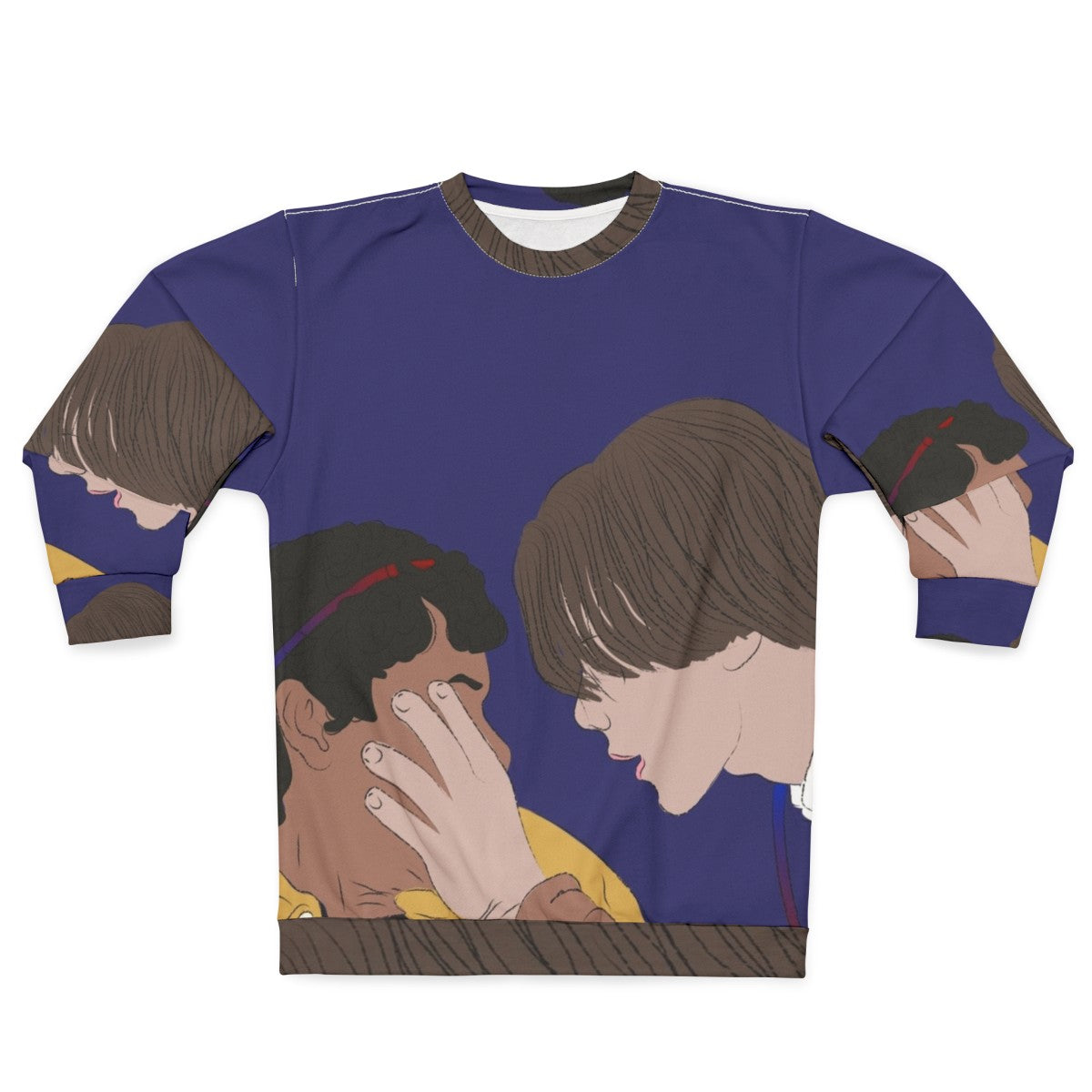 Young Royals Sweatshirt featuring minimal line art design of characters Edvin and Omar